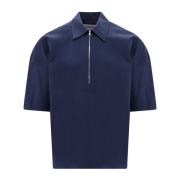 Jil Sander Short Sleeve Shirts Blue, Herr