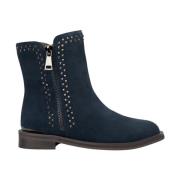 Alma EN Pena Platta ankelboots med dragkedja Blue, Dam