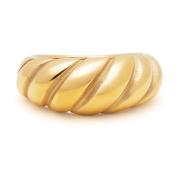 Nialaya Women's Gold Croissant Ring Yellow, Dam