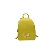 Love Moschino Gul ryggsäck med justerbara remmar Yellow, Dam