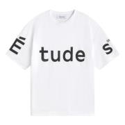 Études Modern Relax T-shirt med tryckta logotyper White, Herr