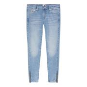 Tommy Hilfiger Skinny Jeans med ankeldragkedjor Blue, Dam