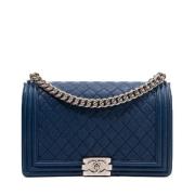 Chanel Vintage Pre-owned Tyg chanel-vskor Blue, Dam