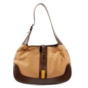 Gucci Vintage Pre-owned Tyg axelremsvskor Brown, Dam