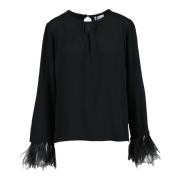 Marella Silkeblandningsblus Black, Dam