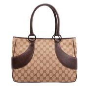 Gucci Vintage Pre-owned Canvas handvskor Brown, Dam