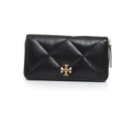 Tory Burch Svart dragkedja kontinental plånbok Black, Dam