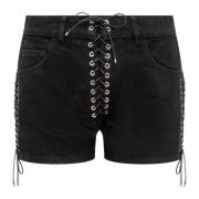 Ludovic de Saint Sernin Denim Shorts Black, Dam