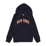 Nike Fleece Hoodie New York Knicks Blue, Herr