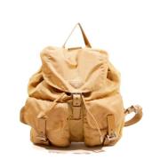 Prada Vintage Pre-owned Nylon ryggsckar Beige, Dam