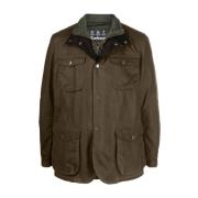 Barbour Grön Broderad Logotyp Vaxad Kappa Green, Herr