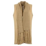 Twinset Fringe Kameljacka Beige, Dam