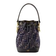 Fendi Mini Skatt Hinkväska Blue, Dam