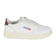 Autry Vit Brun Läder Sneakers Kvinnor White, Dam