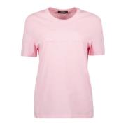 Versace Broderad logotyp T-shirt för kvinnor Pink, Dam