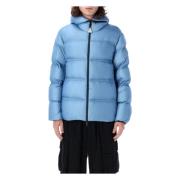 Moncler Ljusblå Huva Dunjacka Aw24 Blue, Herr