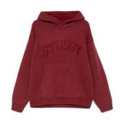 Stüssy Bordeauxtröja med Framficka Red, Herr