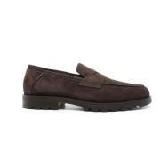 Santoni Fodrade Kaffebruna Loafers Brown, Herr