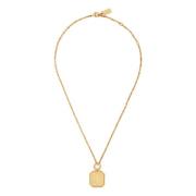 Chloé Gyllene Charms Hänge Halsband Vintage Stil Yellow, Dam