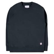 Edwin Raglanärm Crewneck Svart Hoodie Blue, Herr