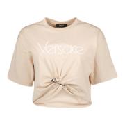 Versace Säkerhetsnål T-shirt Court Beige Beige, Dam