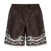 Dolce & Gabbana Tryckta badshorts Black, Herr