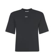 Off White Svarta T-shirts och Polos Black, Dam