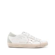 Golden Goose Vita Lädersneakers med Snörning White, Dam