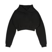 Entire Studios Soot Cropped Heavy Hood Black, Dam