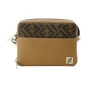 Fendi Mini Läder Axelväska Brown, Herr