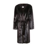 Loulou Studio Grizzly Faux Fur Coat Gray, Dam