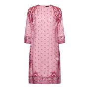 Etro Rosa Blommig Paisley Jacquard Klänning Pink, Dam