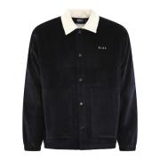 Olaf Hussein Corduroy Coach Jacket Blue, Herr