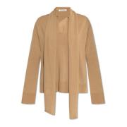 By Malene Birger Tröja med halsduk Merrie Beige, Dam