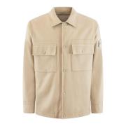 Stone Island Herr Overshirt Casual Mode Trend Beige, Herr