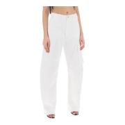 Darkpark Rose Cargo Byxor med Multi-Fick Design White, Dam