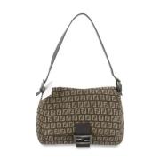 Fendi Vintage Pre-owned Canvas axelremsvskor Brown, Dam