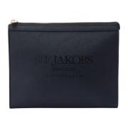 Sif Jakobs Jewellery Elegant Svart Clutch med Gyllene Dragkedja Black,...