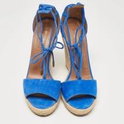 Aquazzura Pre-owned Pre-owned Mocka sandaler Blue, Dam