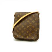 Louis Vuitton Vintage Pre-owned Tyg axelremsvskor Brown, Dam