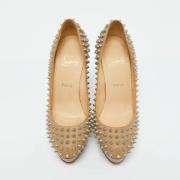 Christian Louboutin Pre-owned Pre-owned Laeder klackskor Beige, Dam