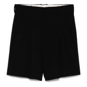 Isabel Marant Svarta Crepe Shorts med Bältesögla Black, Dam