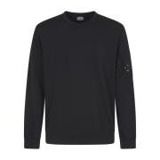 C.p. Company Svart Crew Neck Fleece Sweatshirt Black, Herr