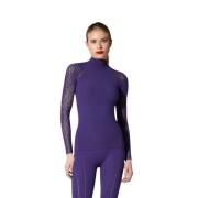 Wolford Lila Långärmad Nättopp Purple, Dam