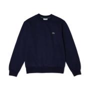 Lacoste Borstad ekologisk bomulls sweatshirt Blue, Herr