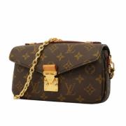 Louis Vuitton Vintage Pre-owned Tyg axelremsvskor Brown, Dam