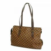 Louis Vuitton Vintage Pre-owned Tyg axelremsvskor Brown, Dam