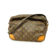 Louis Vuitton Vintage Pre-owned Tyg axelremsvskor Brown, Dam