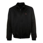 Fred Perry Träningsjacka med Raglanärmar och Ståkrage Black, Herr