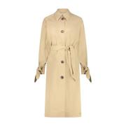 Fabienne Chapot Beige Oversized Trench Coat med Båge Beige, Dam